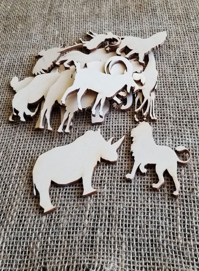 Cliths Set of 16 Tropical Animals Cutouts, Tropical Décor, Jungle Animals, Jungle Decorations, Safari Decor, Safari Baby Shower, Wooden Animal - Image 2